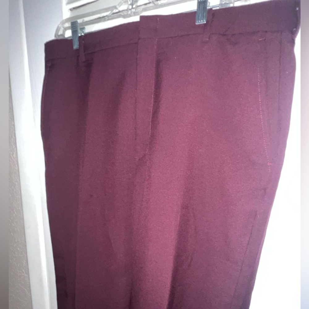 Men’s John Blair Vintage Burgundy Dress Pants - Picture 2 of 5